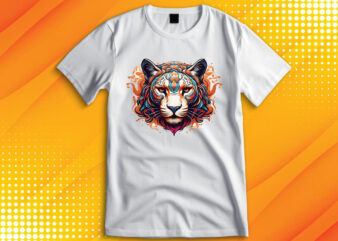 Panther head t shirt illustration