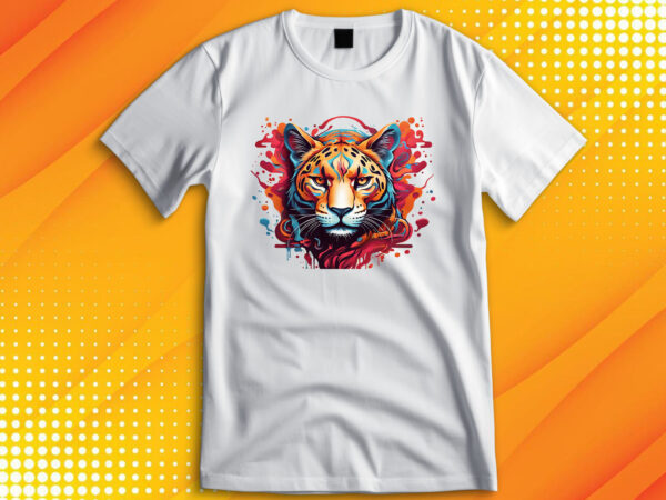 Panther head t shirt illustration