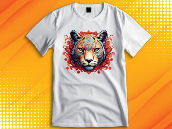 Panther head t shirt illustration