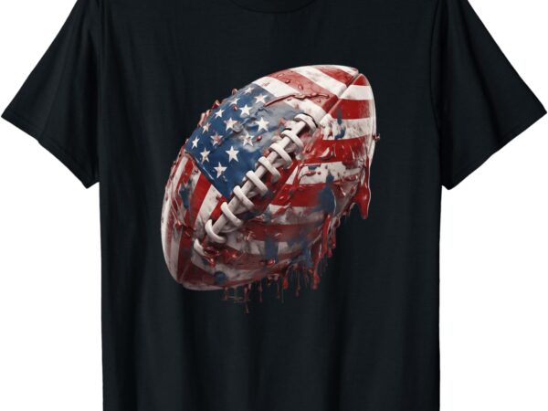 American football us flag t-shirt