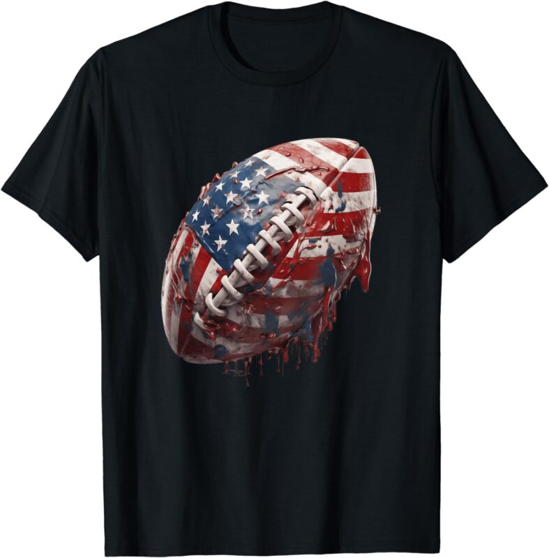 American football Us Flag T-Shirt