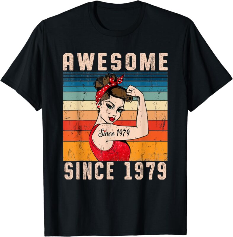 Awesome Since 1979 45th Birthday Gifts Women 45 Year Old T-Shirt