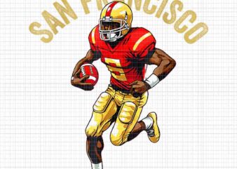 San Francisco 49ers Vintage Png, 49ers Helmet Player Png, NFL 49ers Football Png, San Francisco Football Png