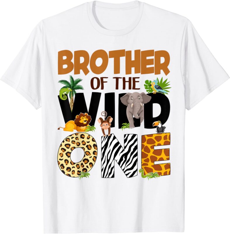 Brother Of The Birthday Wild One Safari Boy Family Matching T-Shirt