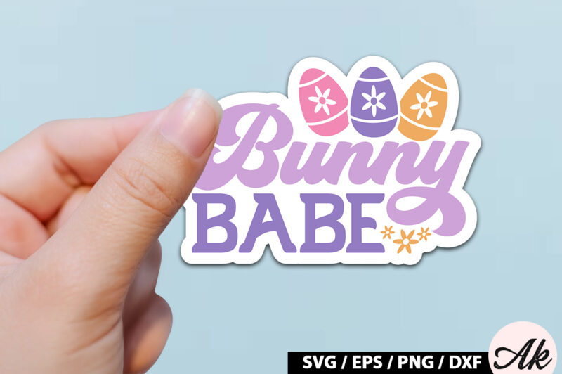 Retro Easter Sticker SVG Bundle