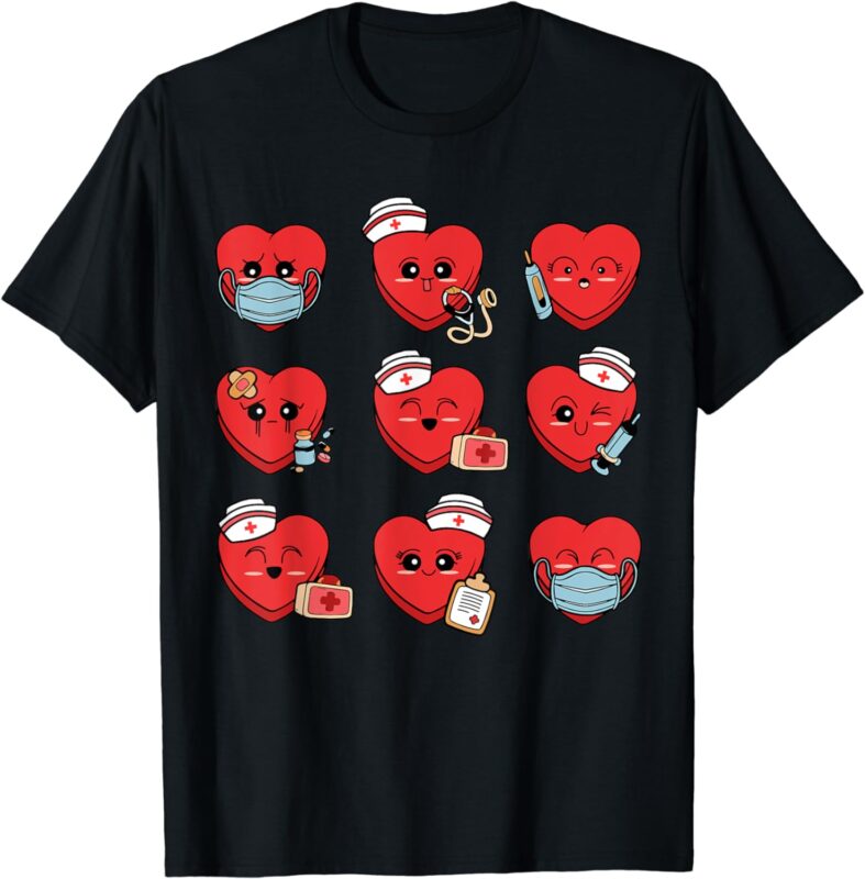 Candy Conversation Heart Nurse Valentine Nursing Men Women T-Shirt