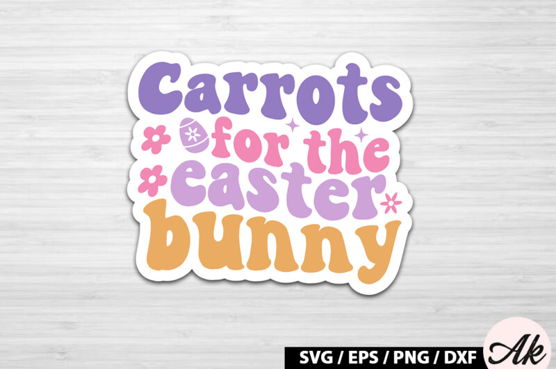 Retro Easter Sticker SVG Bundle