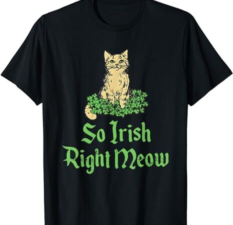 Cat so irish right meow st. patrick’s day t-shirt