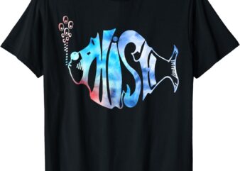 Colorful Phish-Jam, Tie-Dye Tee For Fisherman, Fish Graphic T-Shirt