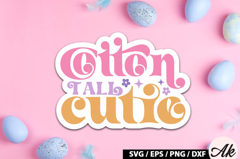 Cotton tall cutie Retro Sticker