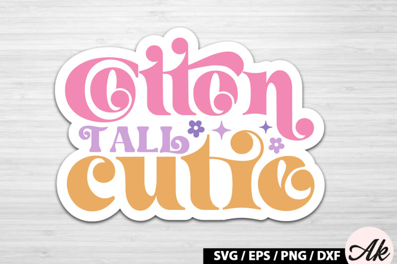 Cotton tall cutie Retro Sticker