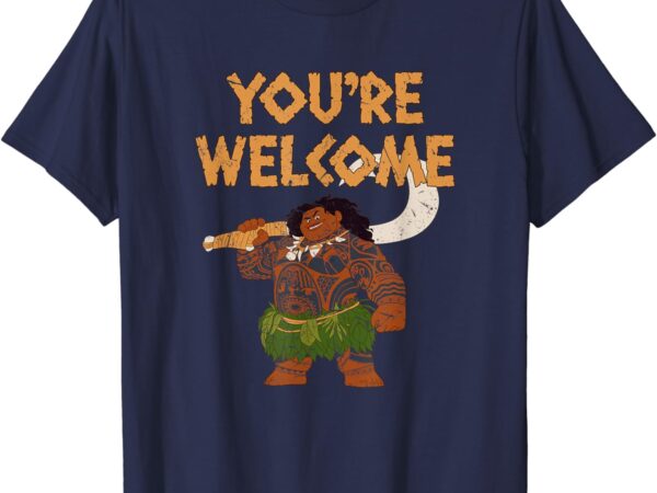 Disney moana maui confident pose you’re welcome retro logo t-shirt