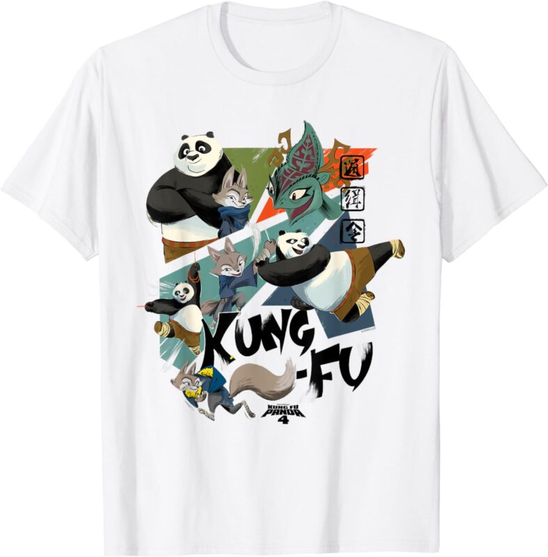 DreamWorks Kung Fu Panda 4 Kung Fu collage T-Shirt - Buy t-shirt designs