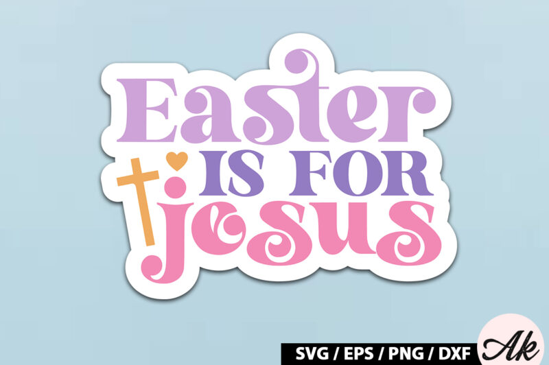 Easter is for jesus Retro Sticker