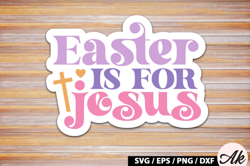 Easter is for jesus Retro Sticker