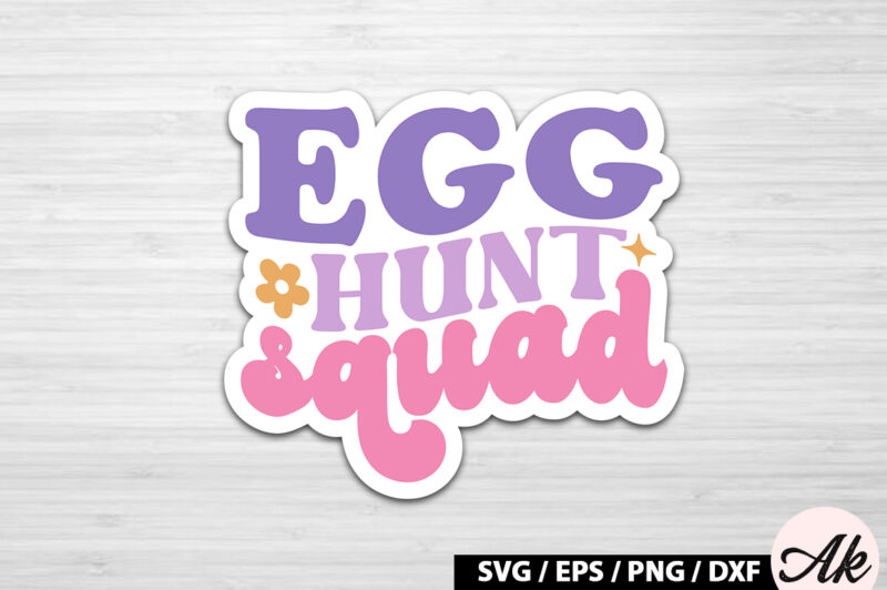 Retro Easter Sticker SVG Bundle