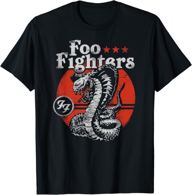 Foo Fighters Red Snake Rock Music by Rock Off T-Shirt