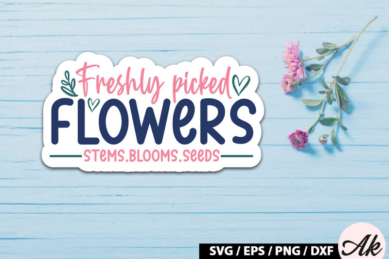 Freshly picked flowers Sticker SVG