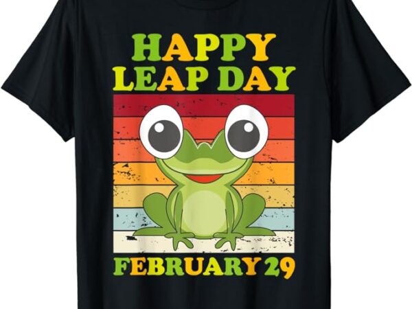 Funny frog happy couple leap day february 29, leap birthday t-shirt