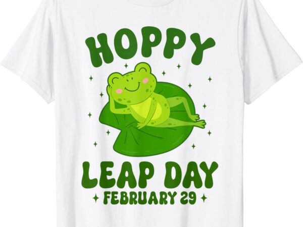 Funny frog hoppy leap day february 29 birthday leap year t-shirt