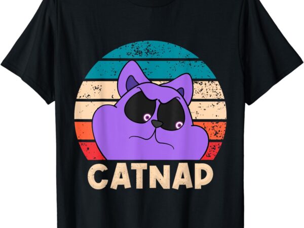 Funny vintage angry critters catnap dogday lover t-shirt