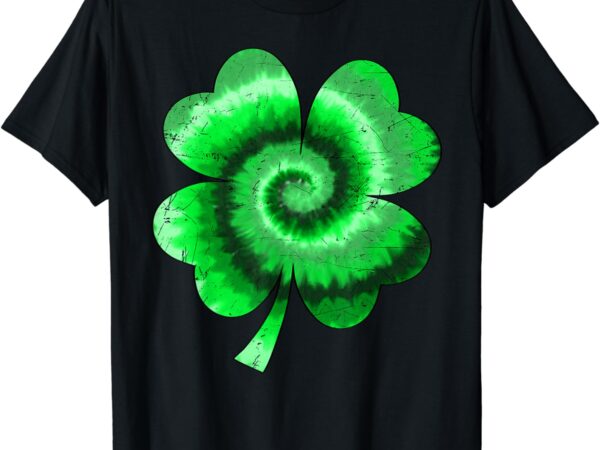 Green go lucky irish shamrock tie dye happy st patricks day t-shirt