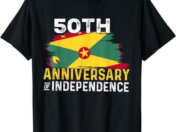 Grenada 50th independence 50 anniversary grenadian flag t-shirt