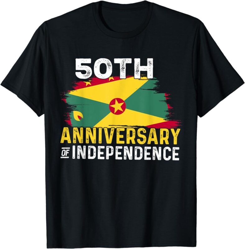 Grenada 50th Independence 50 Anniversary Grenadian Flag T-Shirt