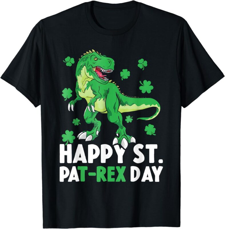 Happy St PaT-Rex Dinosaur Saint Patrick’s Day For Boys Girls T-Shirt