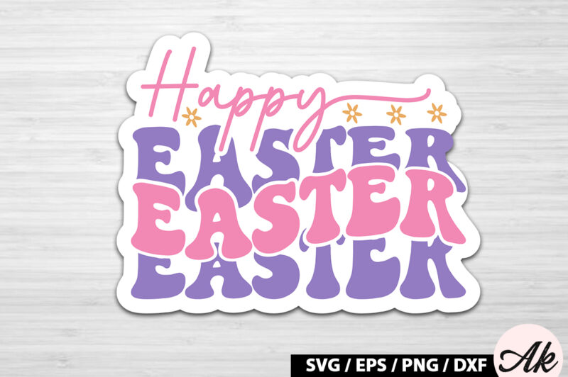 Happy easter Retro Sticker