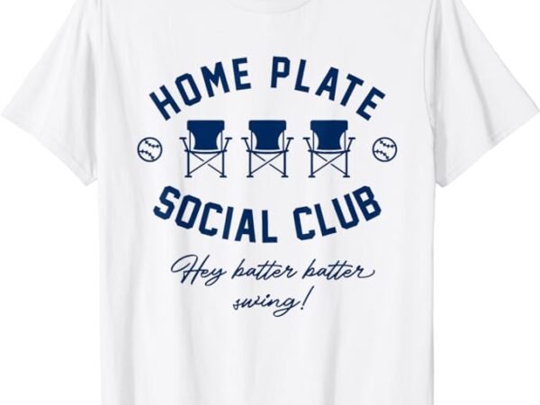 Home plate social club baseball or softball t-shirt