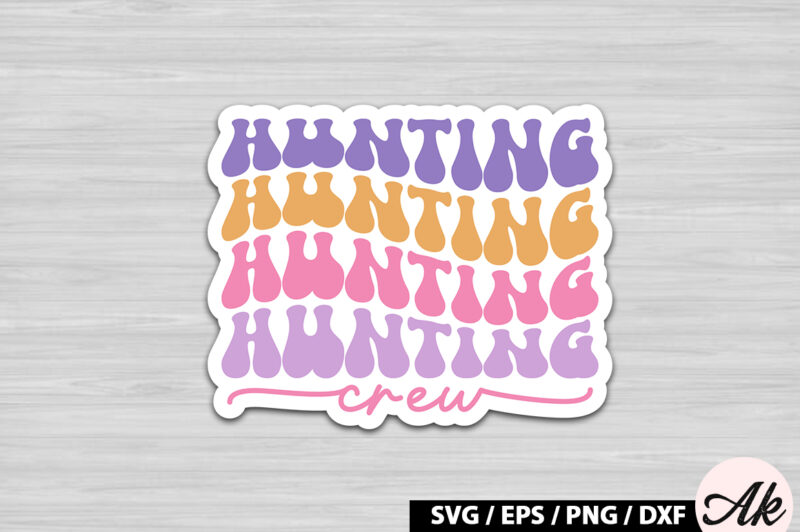 Hunting crew Retro Sticker