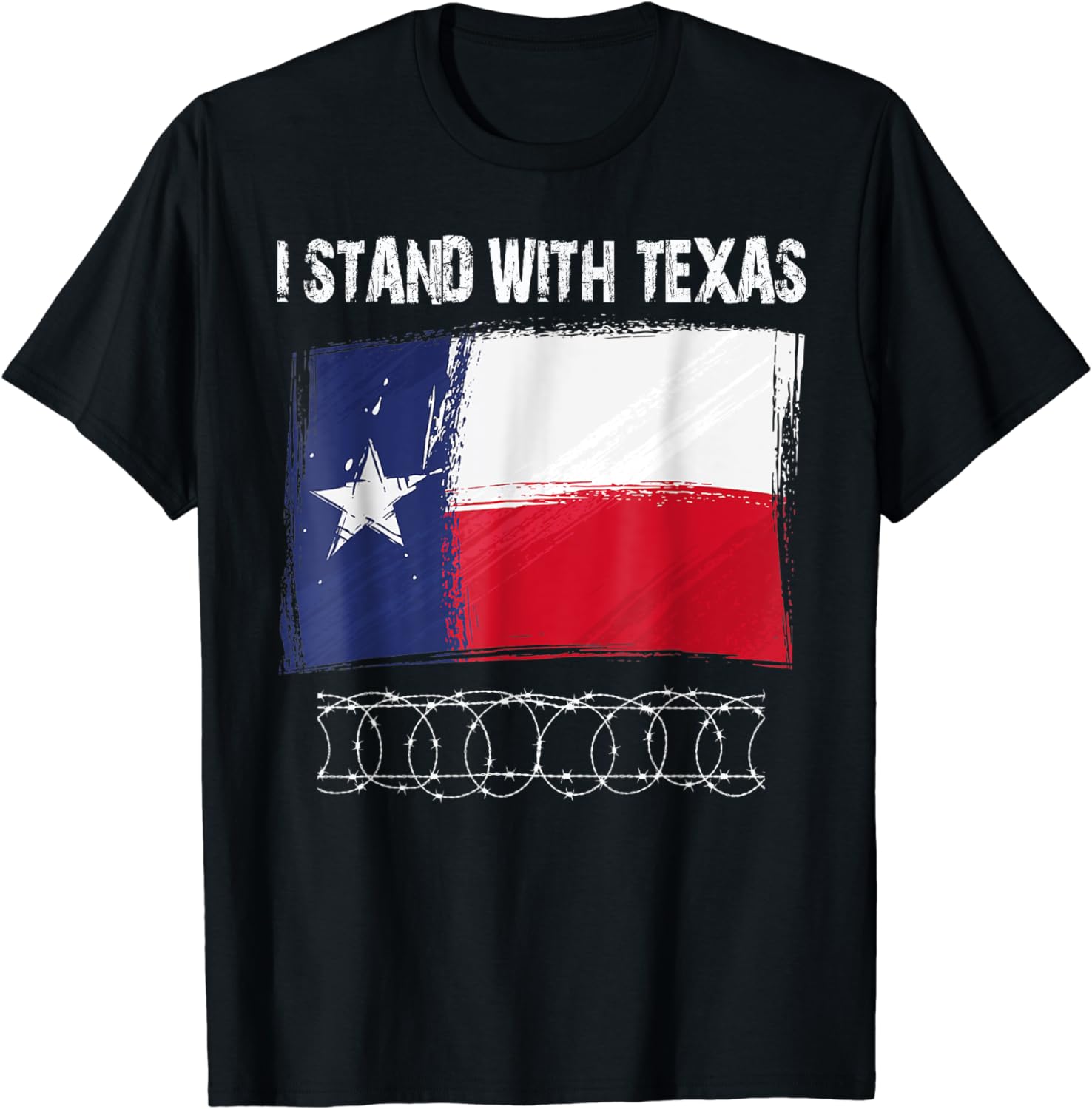 I Stand With Texas Flag USA State of Texas T-Shirt - Buy t-shirt designs