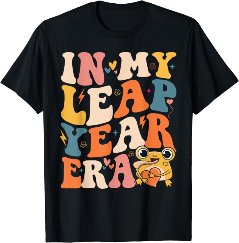 In My Leap Year Era Leap Year 2024 Birthday Girl Boy Groovy T-Shirt