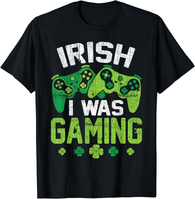 Irish I Was Gaming Funny St Patricks Day Video Gamer Boys T-Shirt