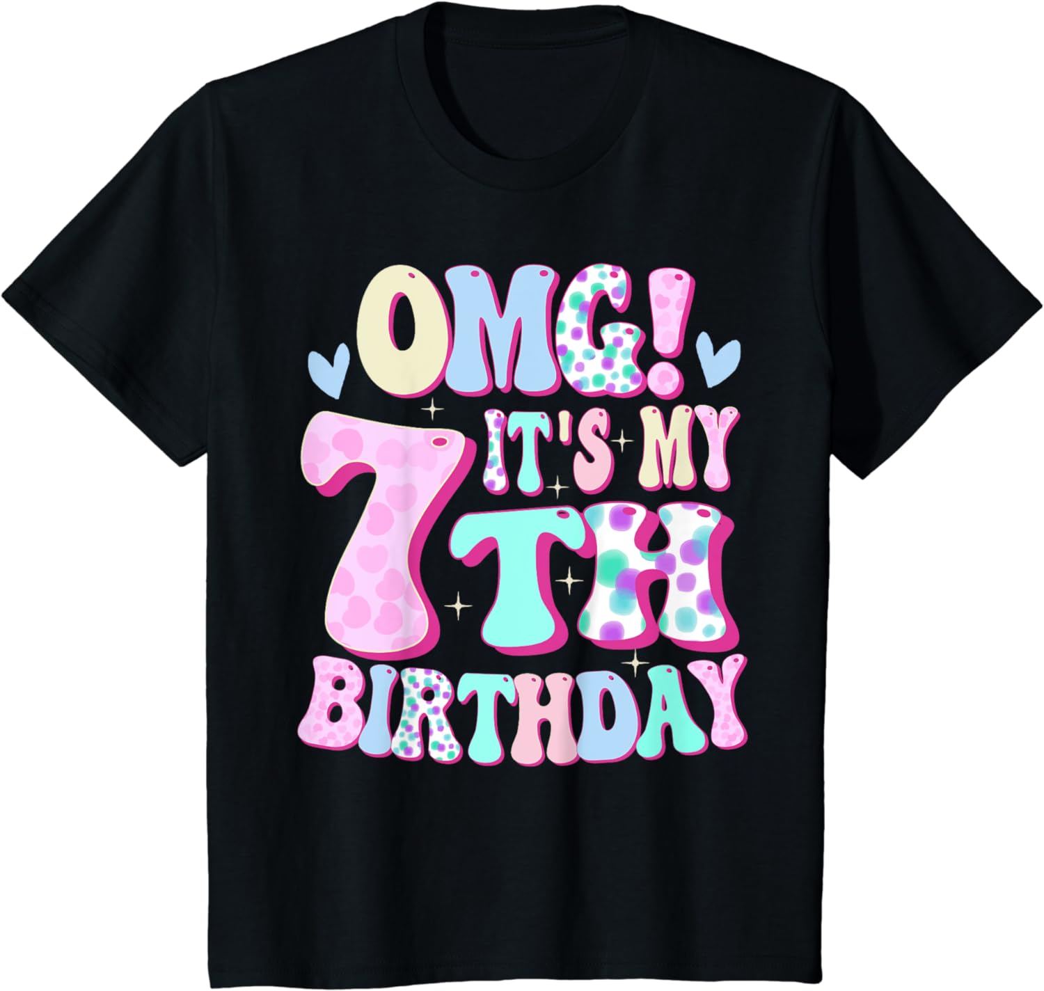 Kids OMG It's My 7th Birthday Girls Gifts Seven 7 Year Old Bday T-Shirt ...