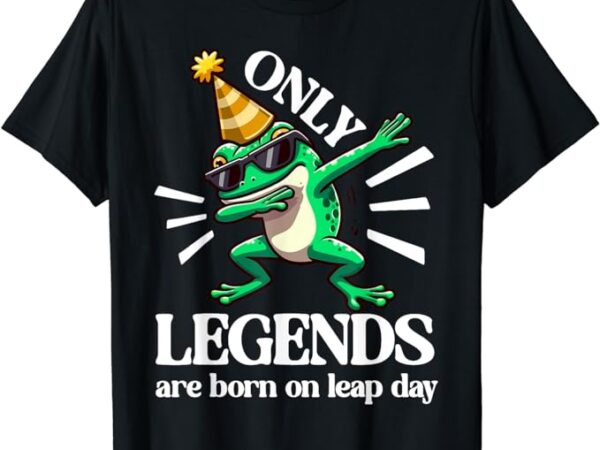 Leap day birthday frog funny leapling birthday legend feb 29 t-shirt