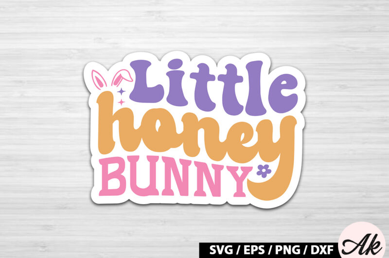 Little honey bunny Retro Sticker