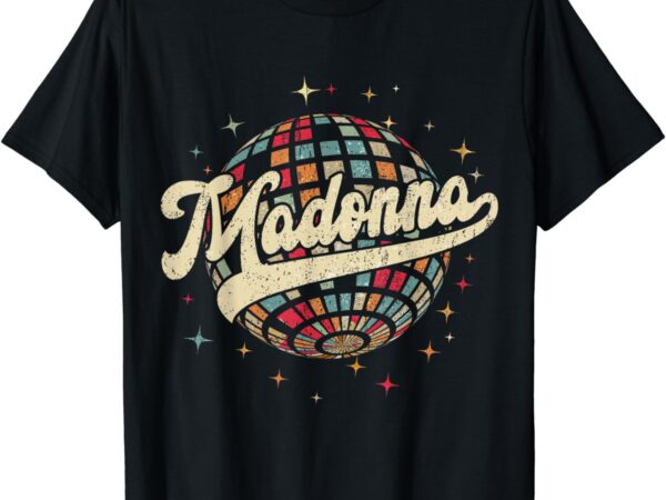 Love heart madonna vintage style black madonna t-shirt