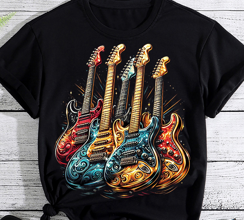 Guitar shirt. retro style, gift for guitarist t-shirt png file