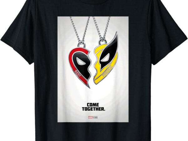 Marvel studios deadpool & wolverine friends heart poster t-shirt