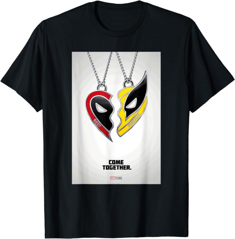 Marvel Studios Deadpool & Wolverine Friends Heart Poster T-Shirt