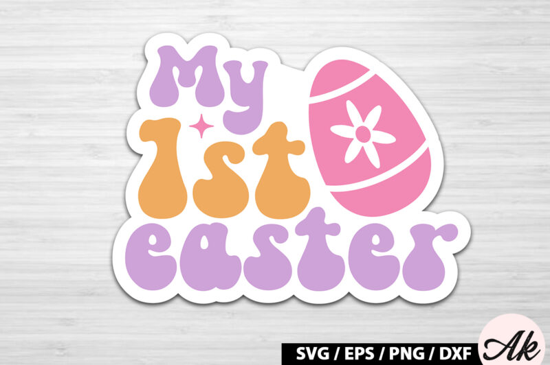 My 1st easter Retro Sticker