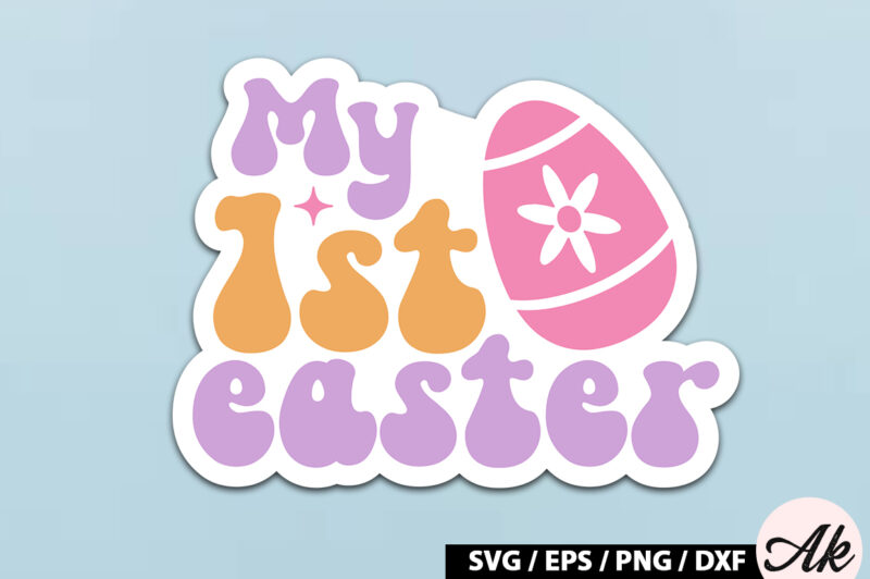 My 1st easter Retro Sticker