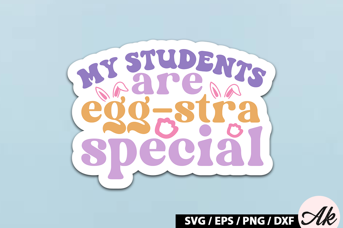 My students are egg-stra special Retro Sticker - Buy t-shirt designs