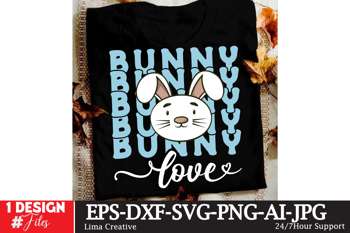 Bunny Love SVG Cut File ,Happy easter SVG PNG, Easter Bunny Svg, Kids ...