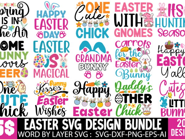 Easter t-shirt design bundle, t-shirt design, happy easter svg png, easter bunny svg, kids easter svg, easter shirt svg, easter svg, easter