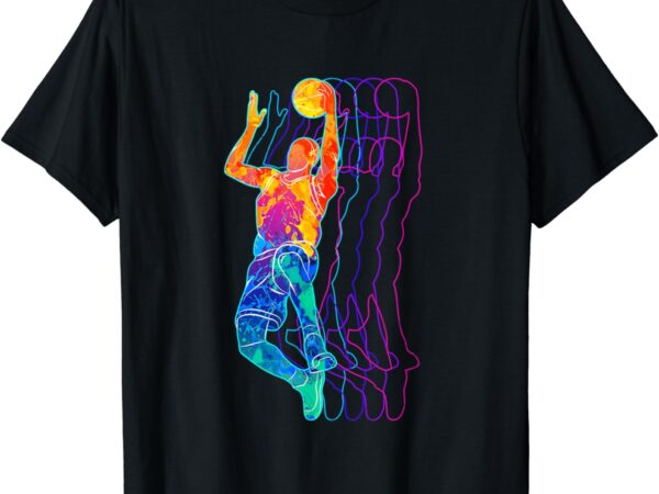 Retro basketball player gift for men boys kids t-shirt