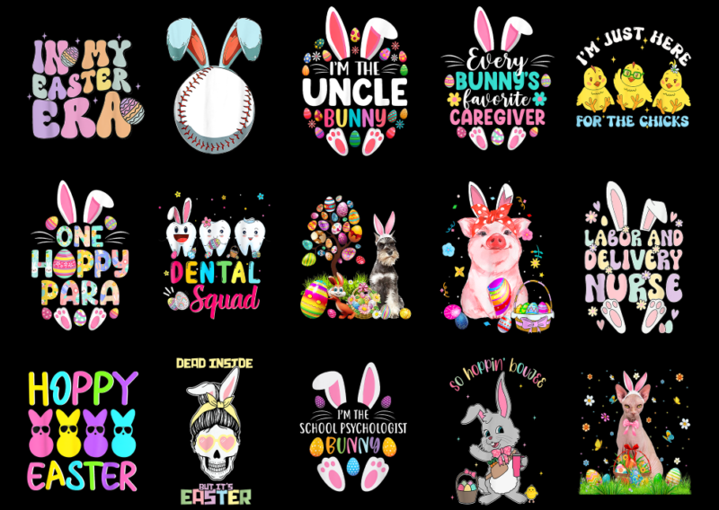 15 Easter Day Shirt Designs Bundle P3 CL, Easter Day T-shirt, Easter Day png file, Easter Day digital file, Easter Day gift, Easter Day down