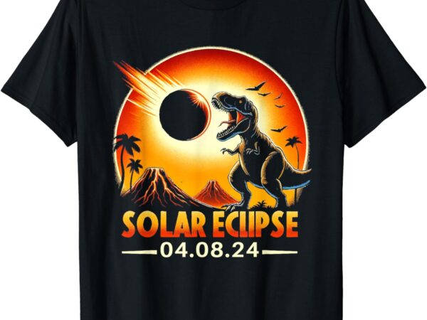 Solar eclipse tshirt 2024 trex wearing solar eclipse glasses t-shirt